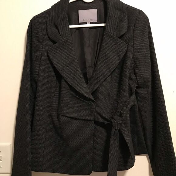 Classiques Entier Size 2 Black Polka Dot Blazer - Picture 1 of 4